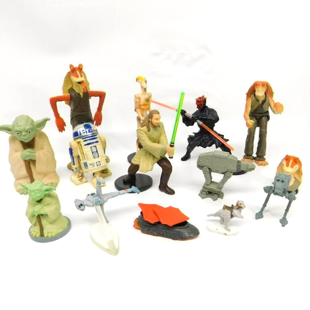 Star Wars Collectible 1990s Figurines Lot Of 14 R2D2 Yoda Applause & others